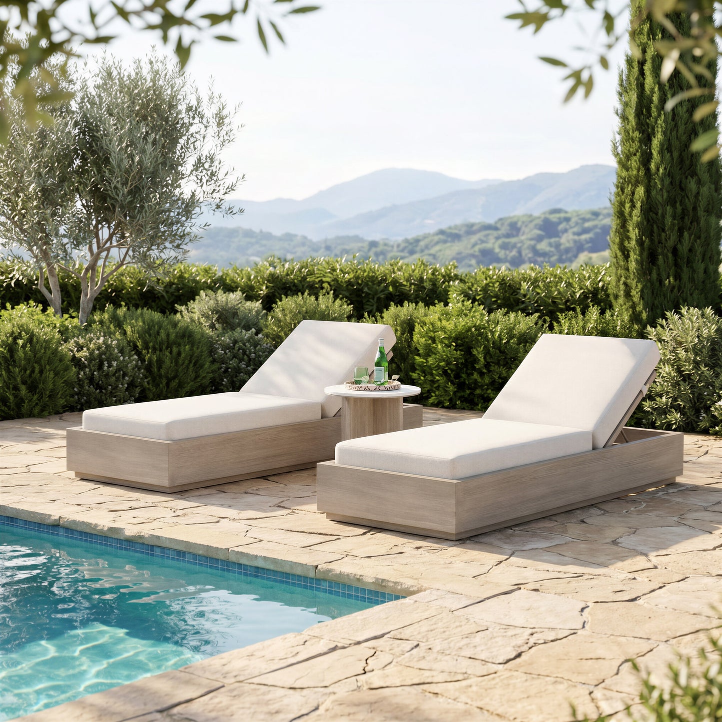 Oceanveil White Outdoor Side Table - Ornate Home