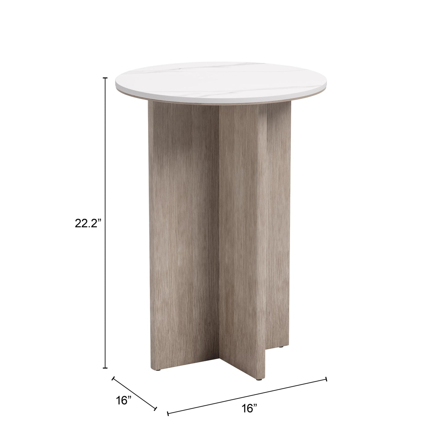 Oceanveil White Outdoor Side Table - Ornate Home