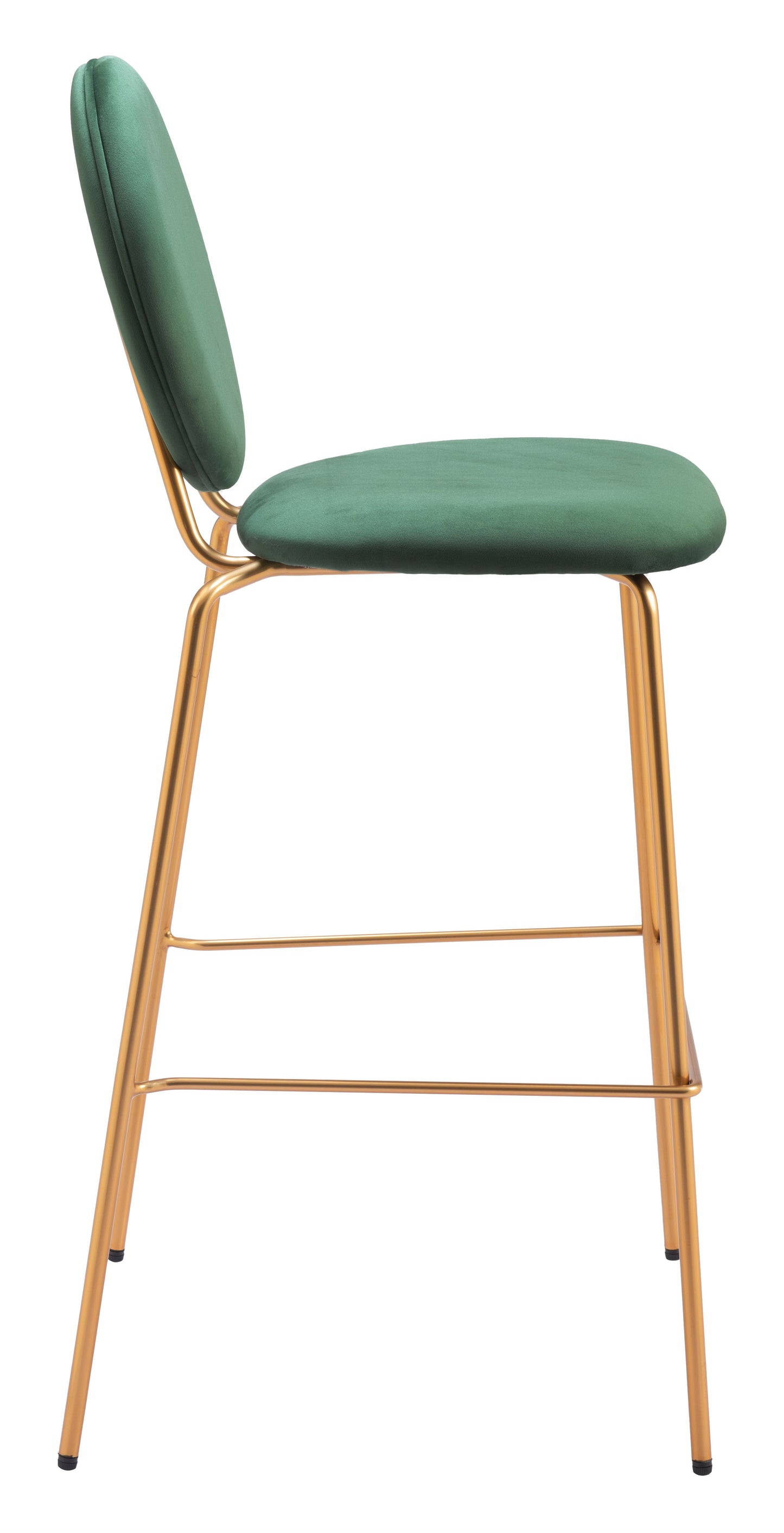 Odessa Green & Gold Barstool (Set of 2) - Ornate Home