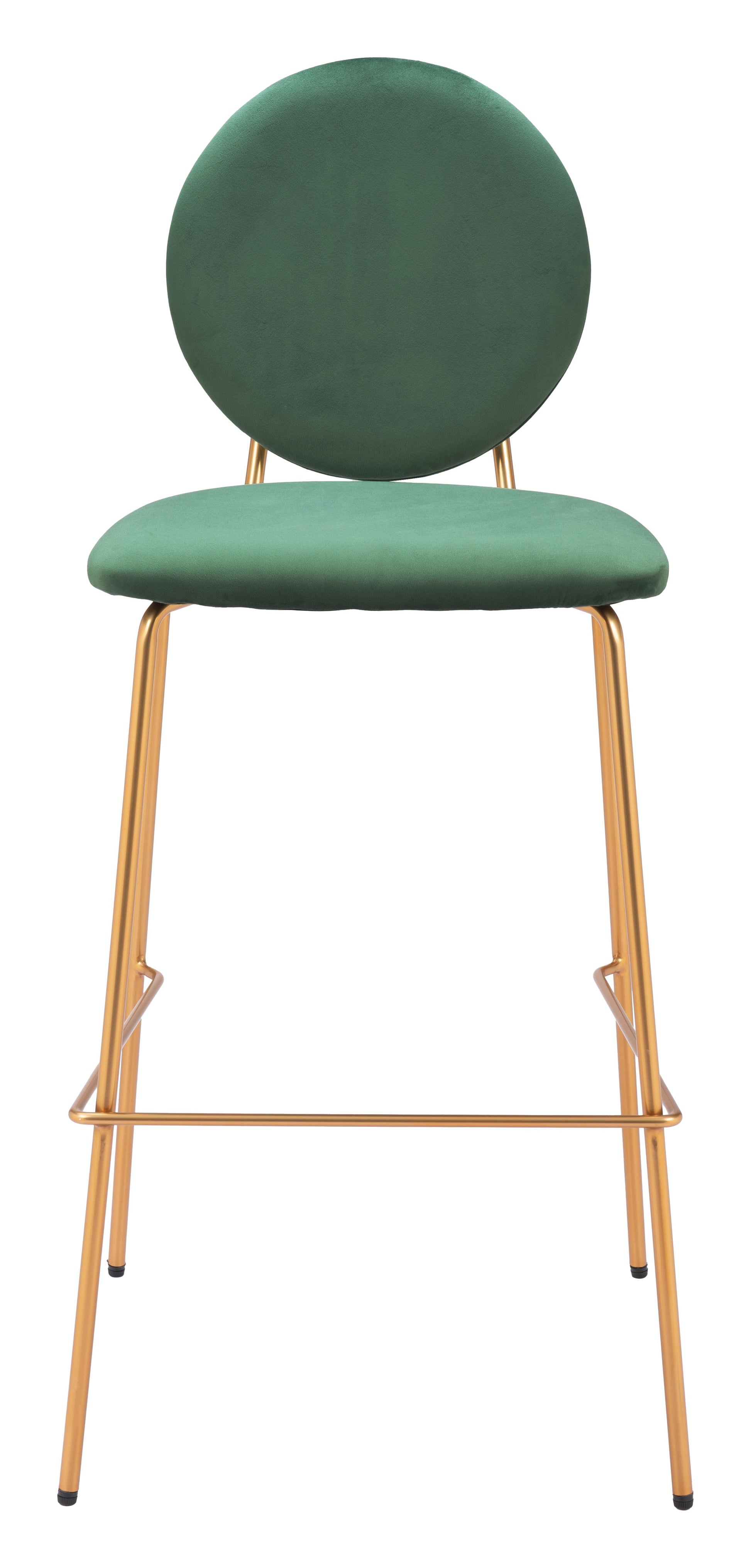 Odessa Green & Gold Barstool (Set of 2) - Ornate Home
