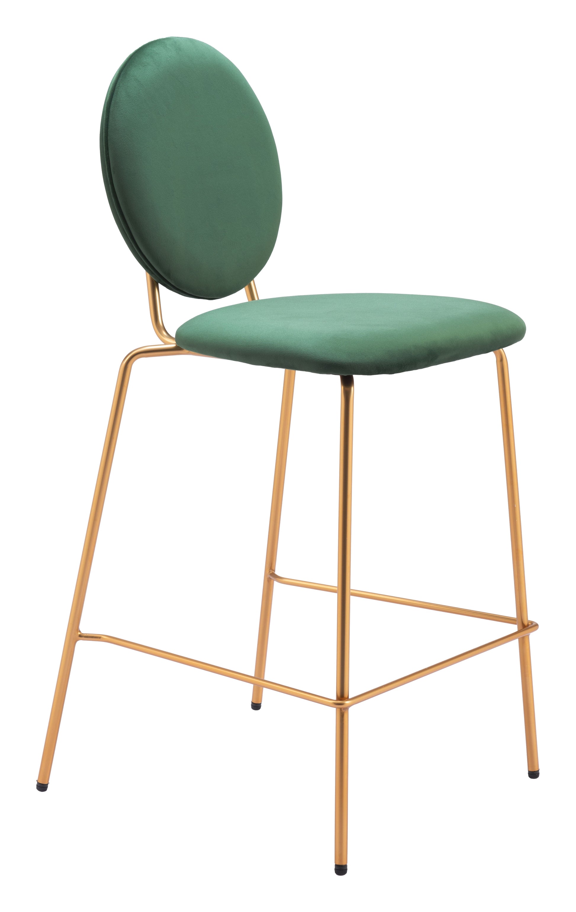 Odessa Green & Gold Counter Stool (Set of 2) - Ornate Home