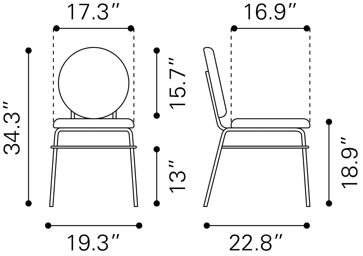 Odessa Green & Gold Dining Chair (Set of 2) - Ornate Home