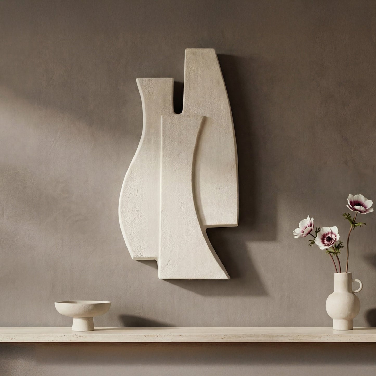 Ola Beige Wall Sculpture - Ornate Home