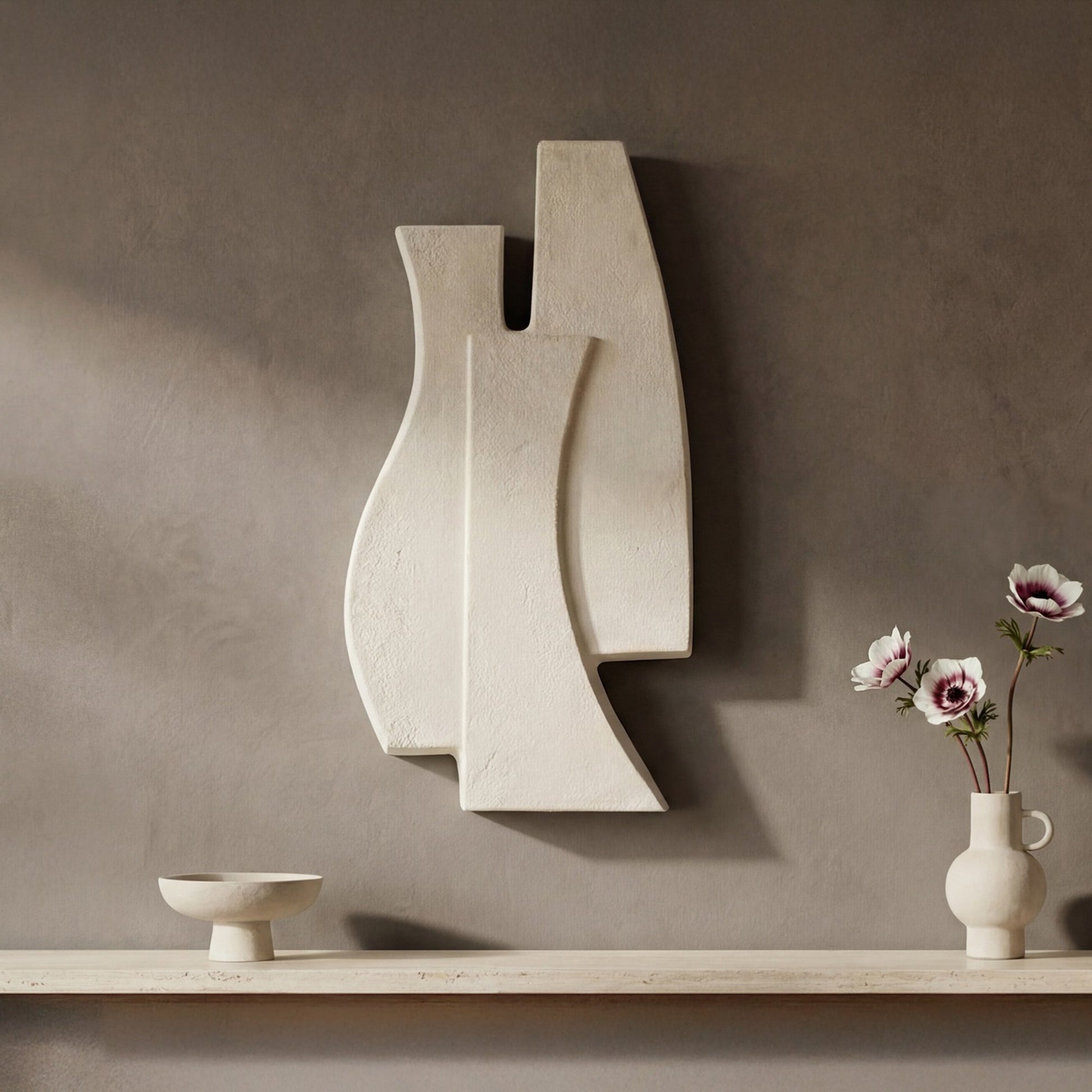 Ola Beige Wall Sculpture - Ornate Home