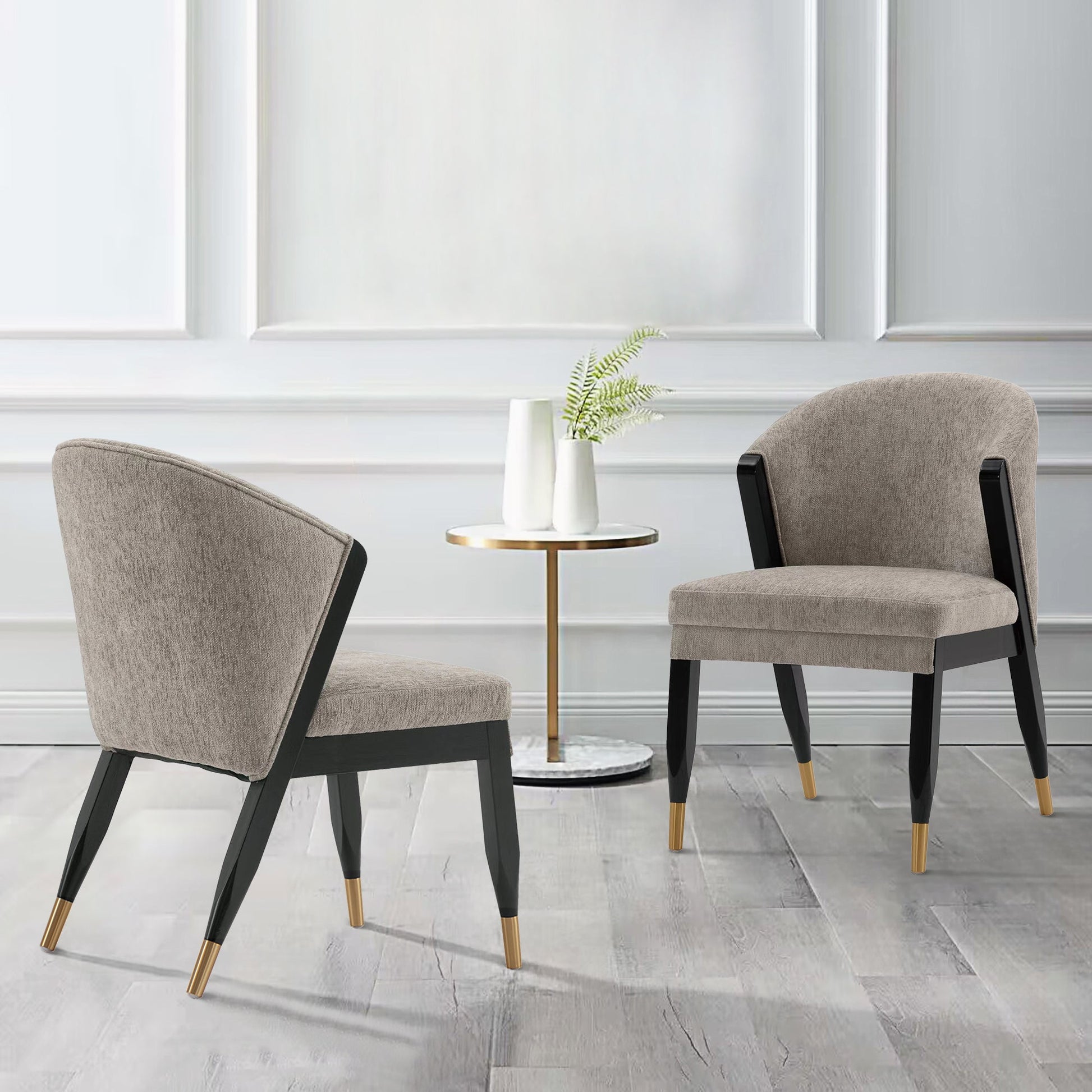 Ola Dining Chair in Stone (set of 2) - Ornate Home