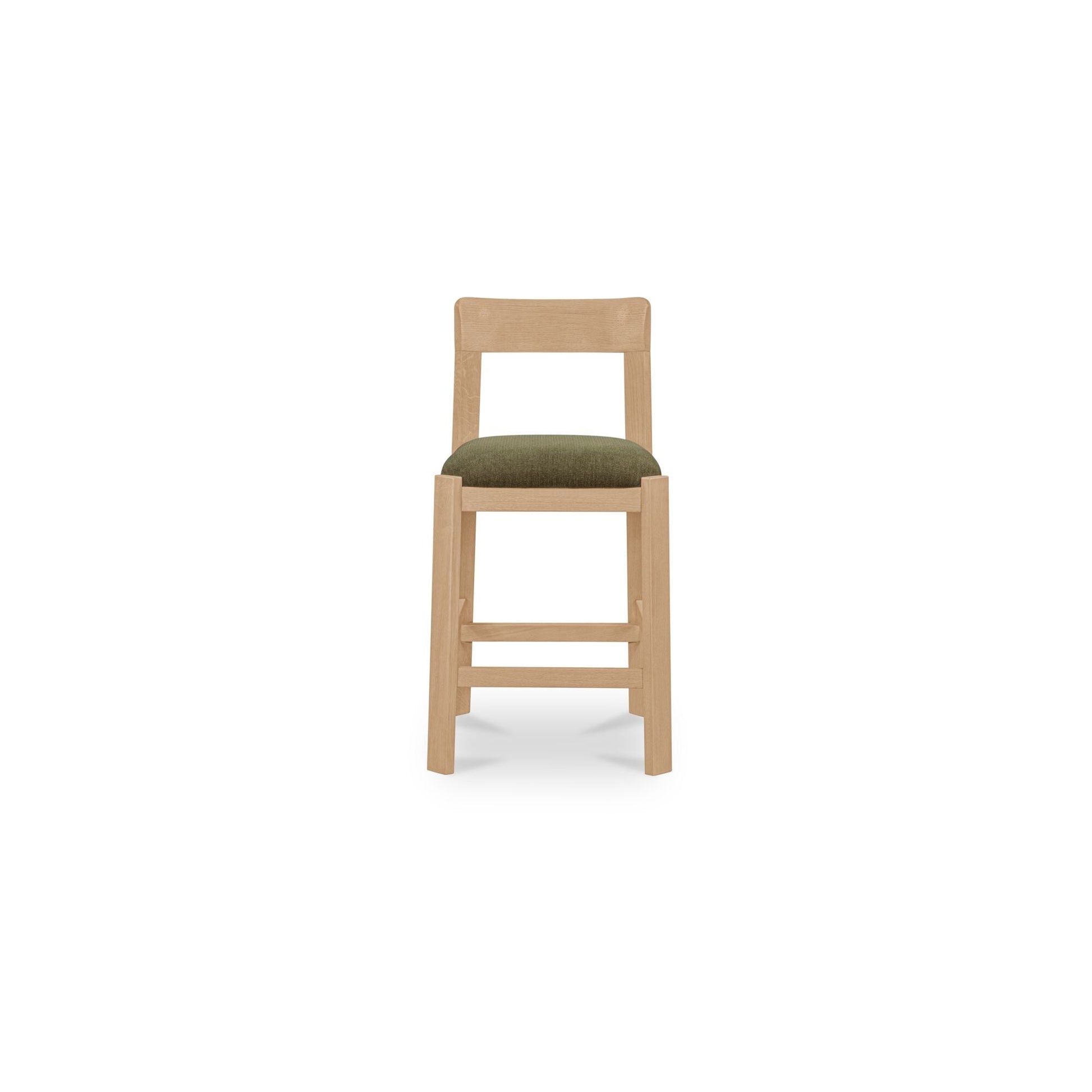 Oli Dark Green/Natural Counter Stool - Ornate Home