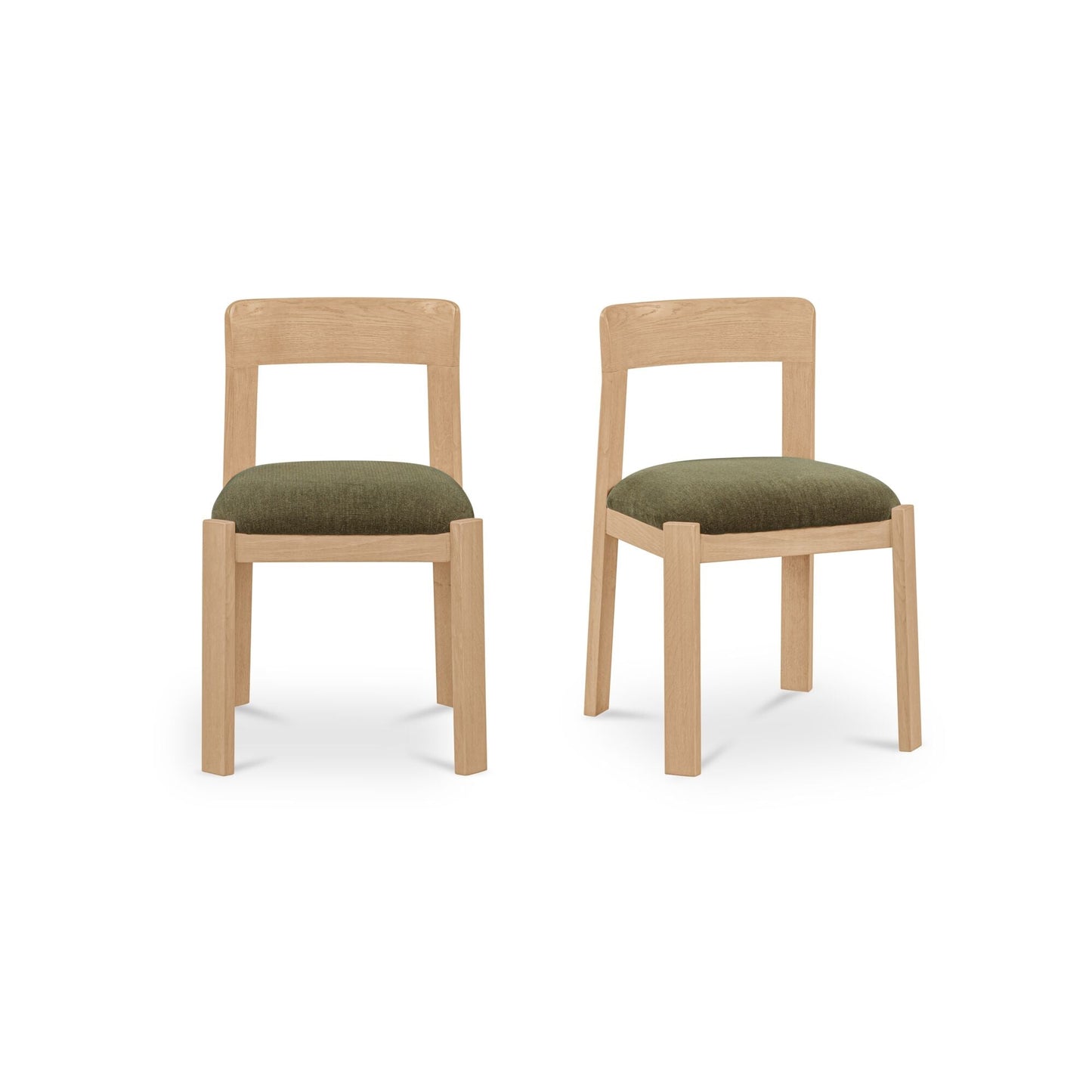 Oli Dark Green/Natural Dining Chair (Set of 2) - Ornate Home