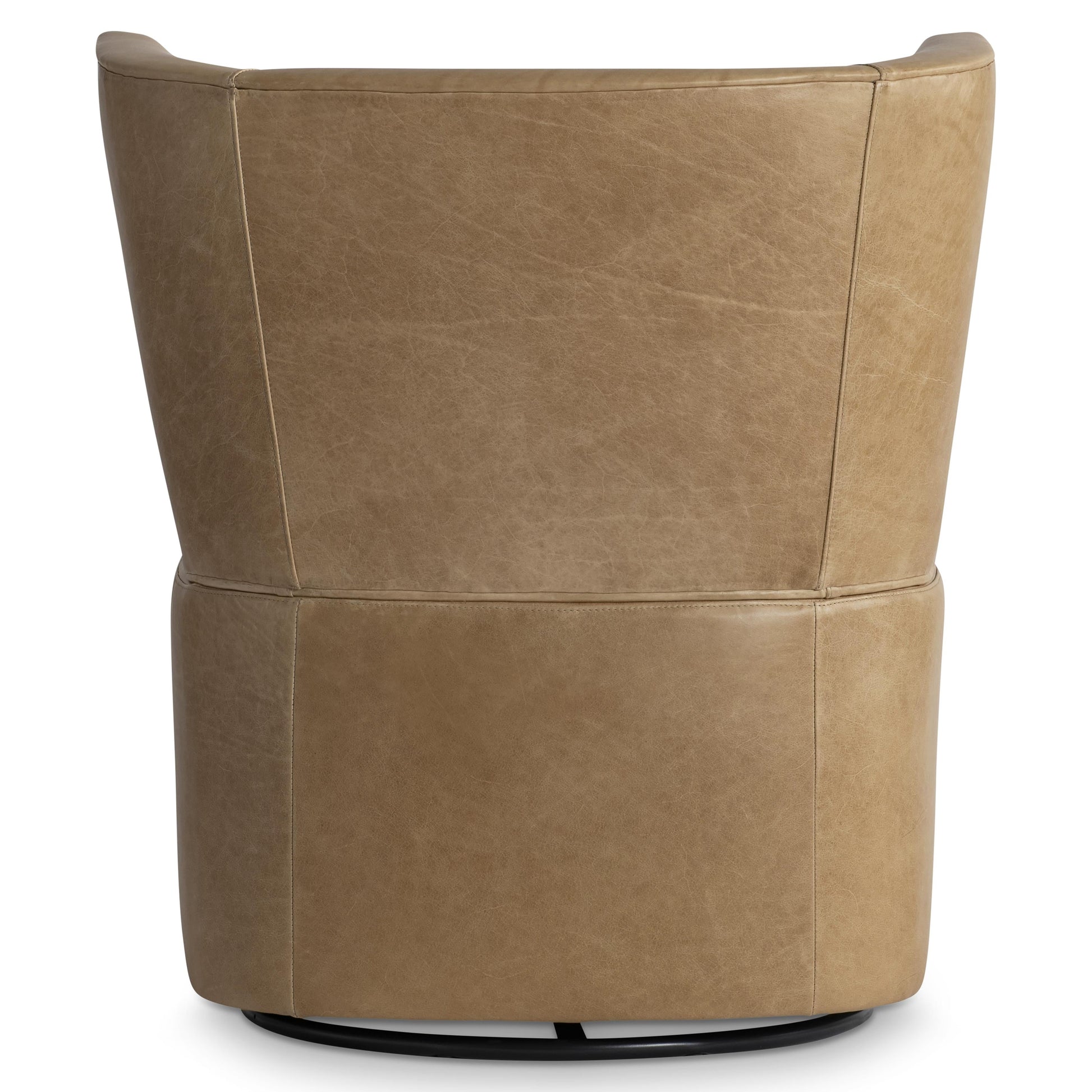 Oliver Brown Leather Swivel Chair - Ornate Home
