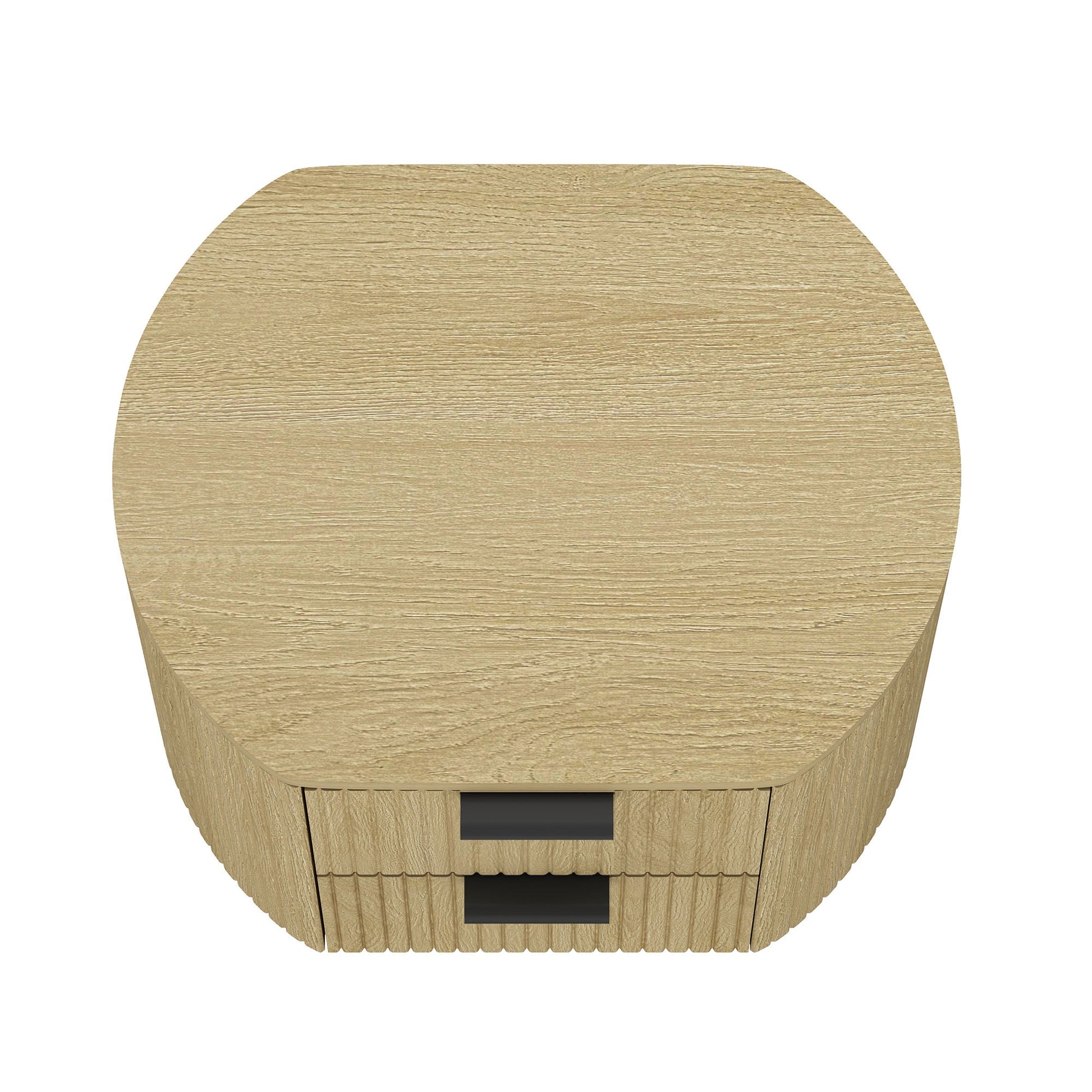 Olivia Nightstand in Natural Oak and Black - Ornate Home