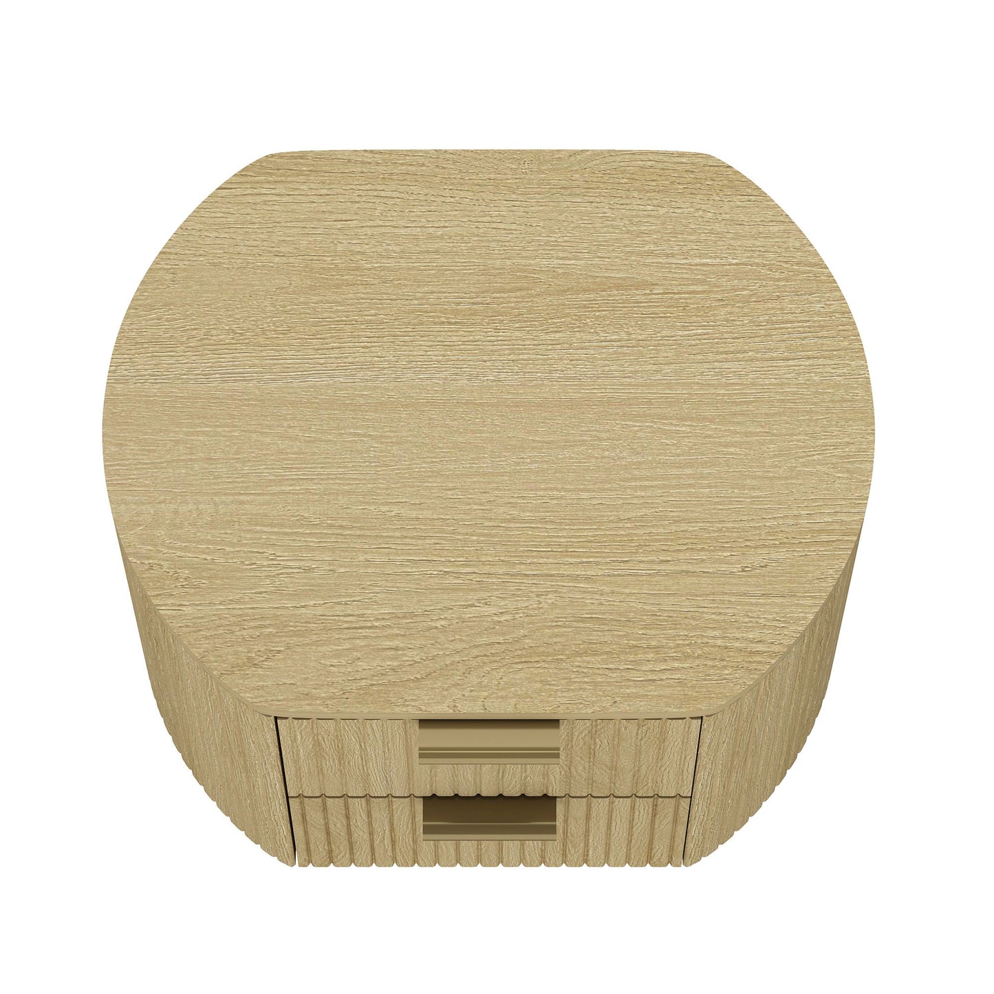 Olivia Nightstand in Natural Oak and Gold (set of 2) - Ornate Home