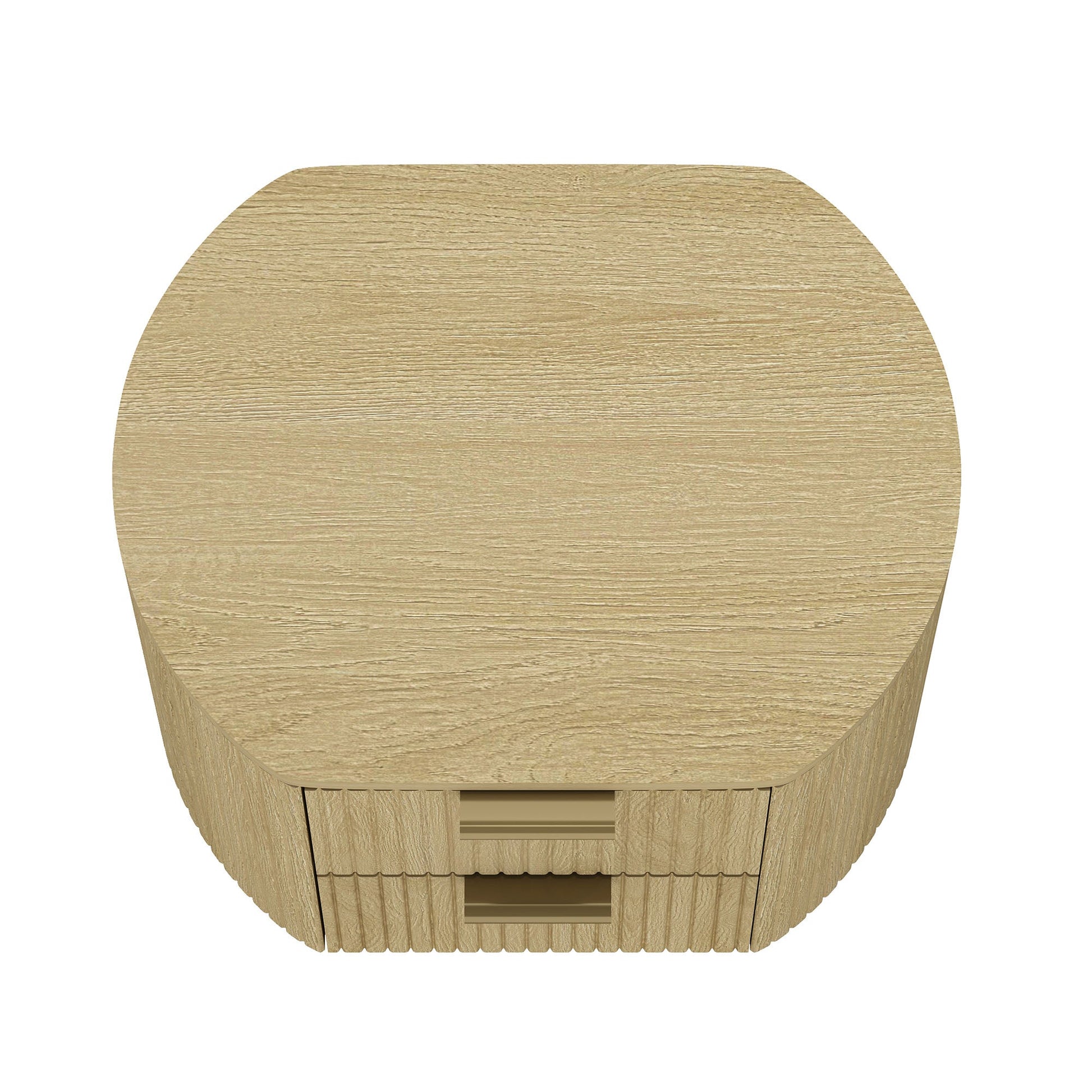 Olivia Nightstand in Natural Oak and Gold (set of 2) - Ornate Home