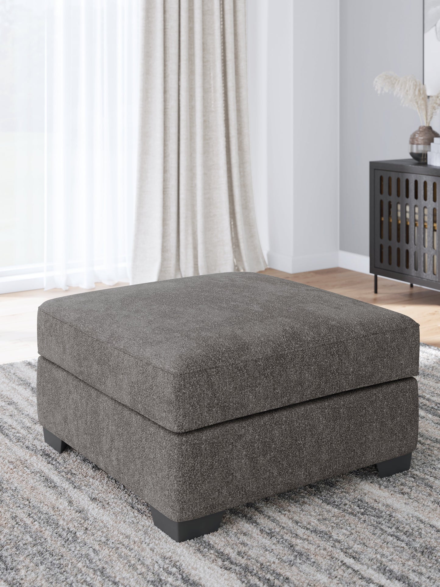 Olten Graphite Oversized Accent Ottoman- Viva Furn