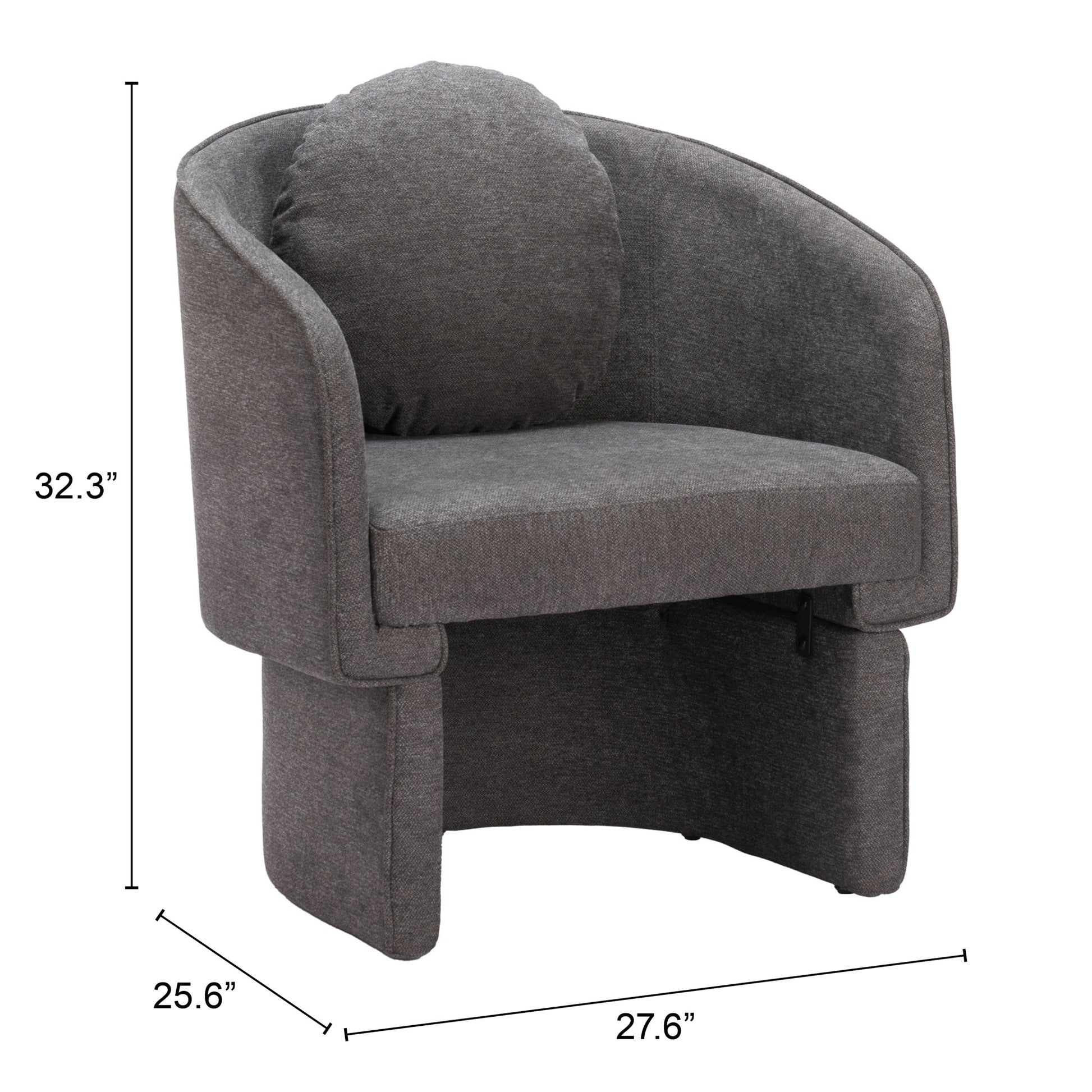 Olya Truffle Gray Accent Chair - Ornate Home