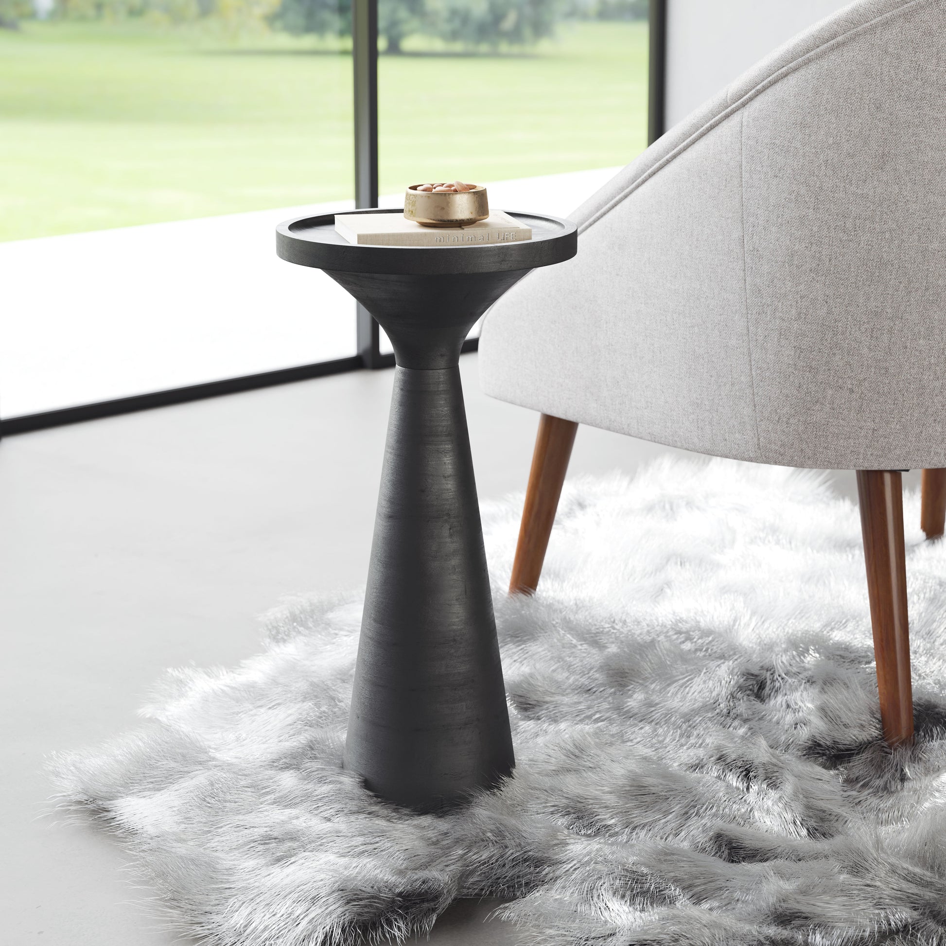 Omni Black Side Table - Ornate Home
