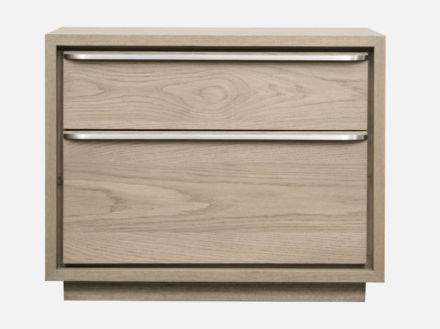 One Coastal Modern Two Drawer USB-Charging Nightstand in Bisque - Ornate Home