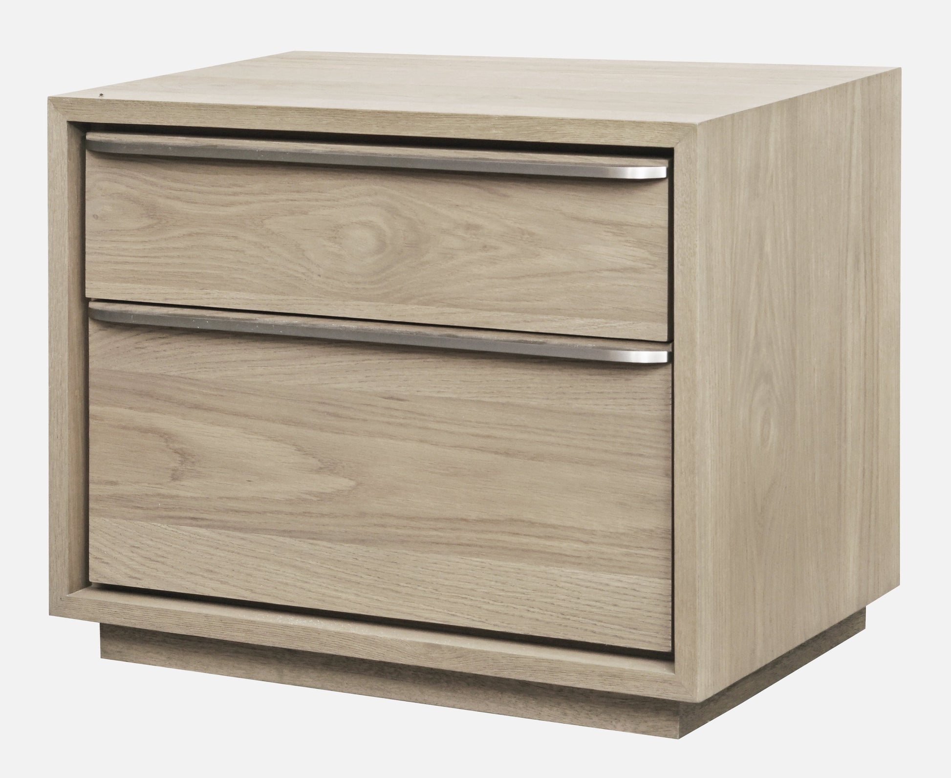 One Coastal Modern Two Drawer USB-Charging Nightstand in Bisque - Ornate Home