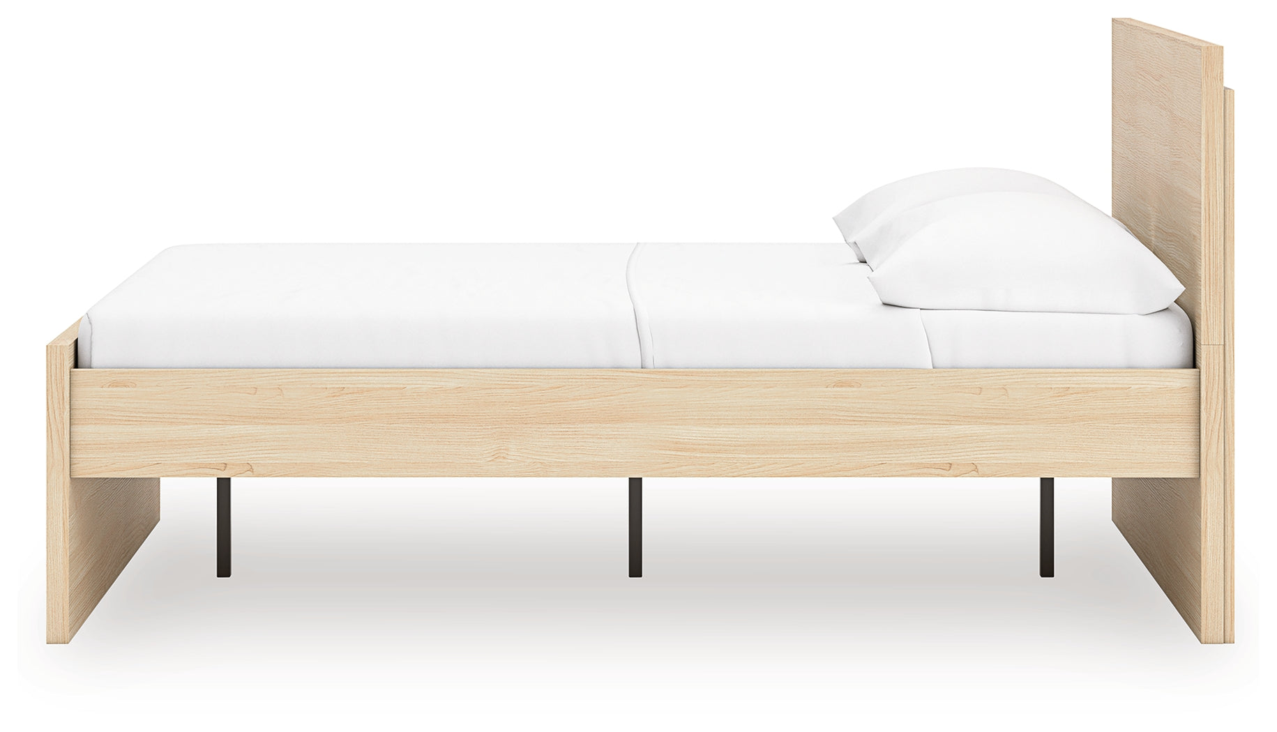 Onita Natural Full Panel Platform Bed- Viva Furn