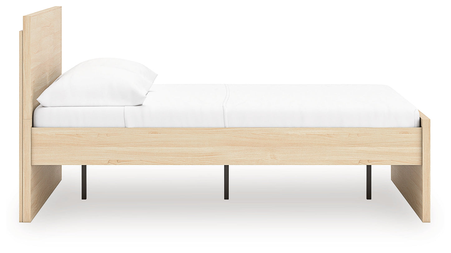 Onita Natural Full Panel Platform Bed- Viva Furn