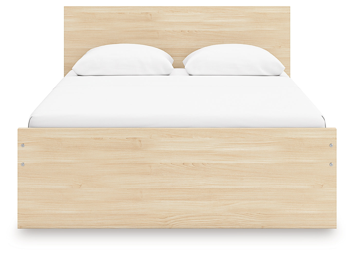Onita Natural Full Panel Platform Bed with 2 Side Storage- Viva Furn