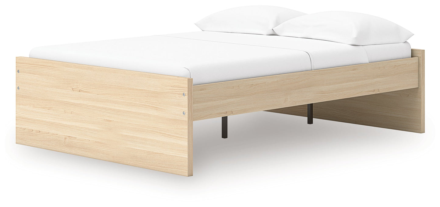 Onita Natural Full Platform Bed- Viva Furn