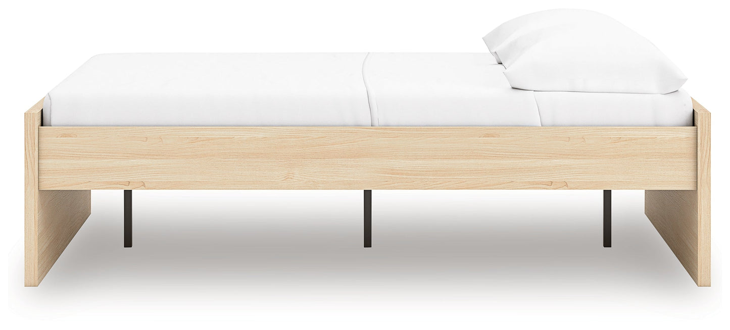 Onita Natural Full Platform Bed- Viva Furn
