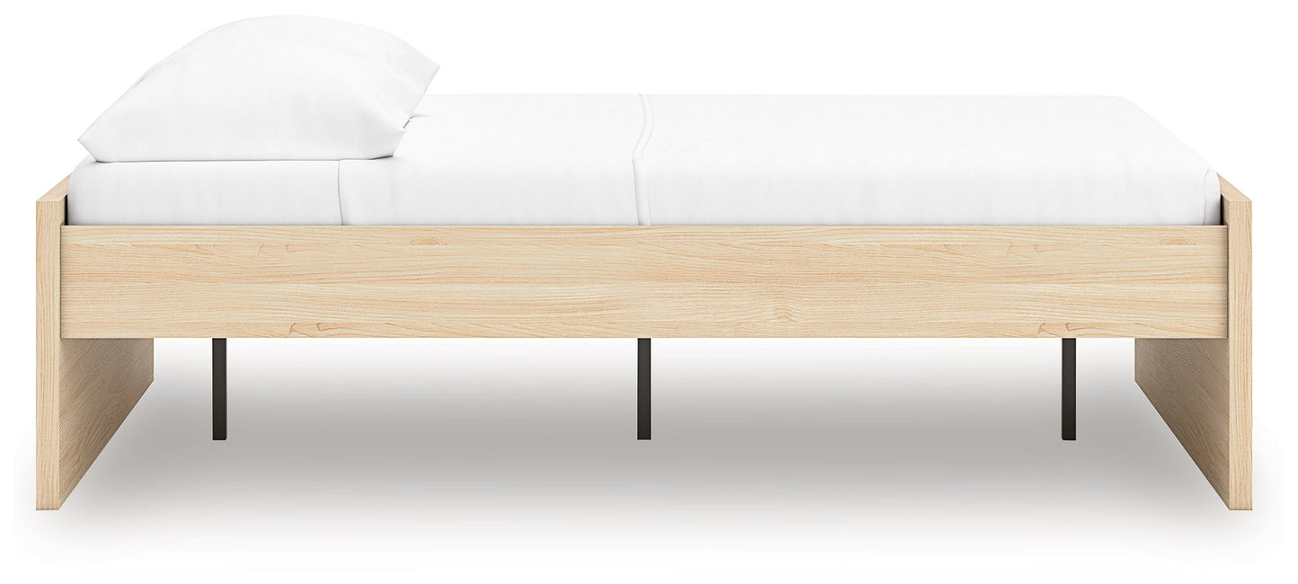 Onita Natural Full Platform Bed- Viva Furn