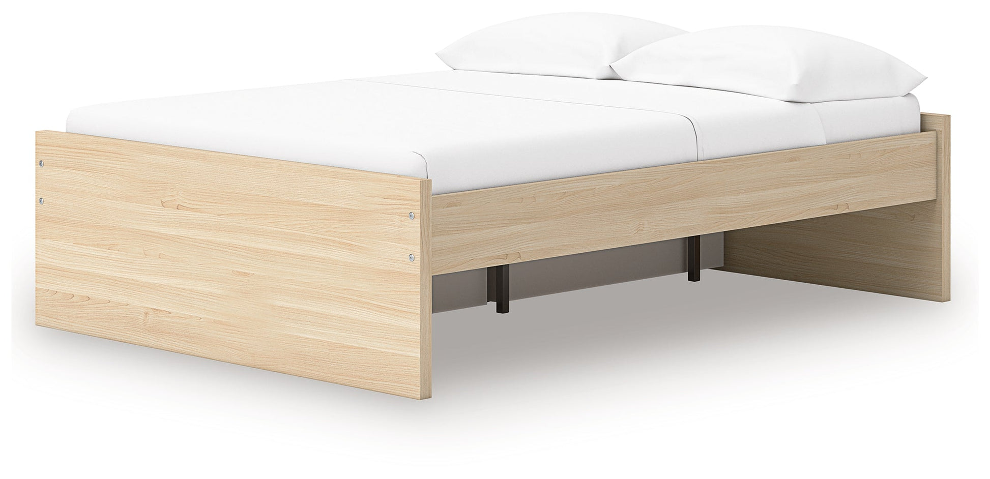 Onita Natural Full Platform Bed with 1 Side Storage- Viva Furn