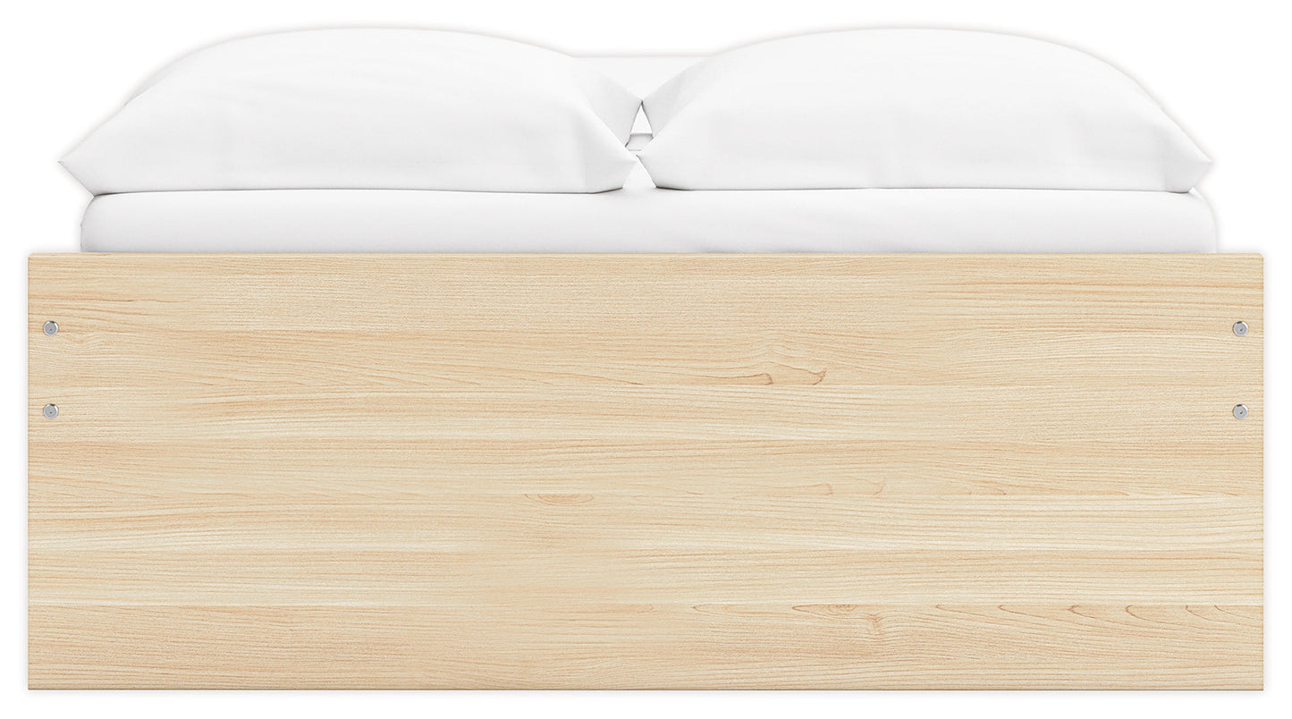 Onita Natural Full Platform Bed with 1 Side Storage- Viva Furn