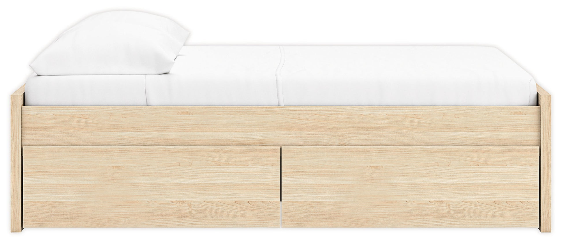 Onita Natural Full Platform Bed with 1 Side Storage- Viva Furn