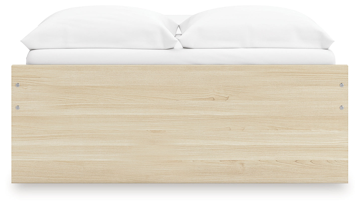 Onita Natural Full Platform Bed with 2 Side Storage- Viva Furn