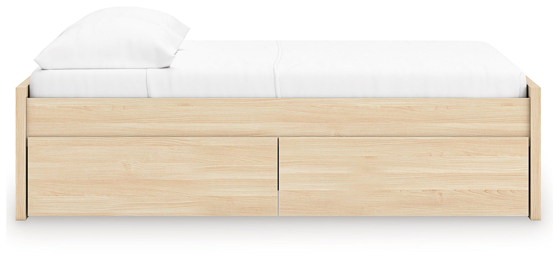 Onita Natural Full Platform Bed with 2 Side Storage- Viva Furn