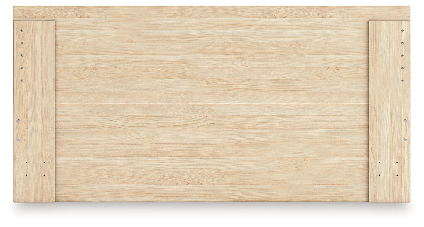 Onita Natural King Panel Platform Bed with 2 Side Storage- Viva Furn