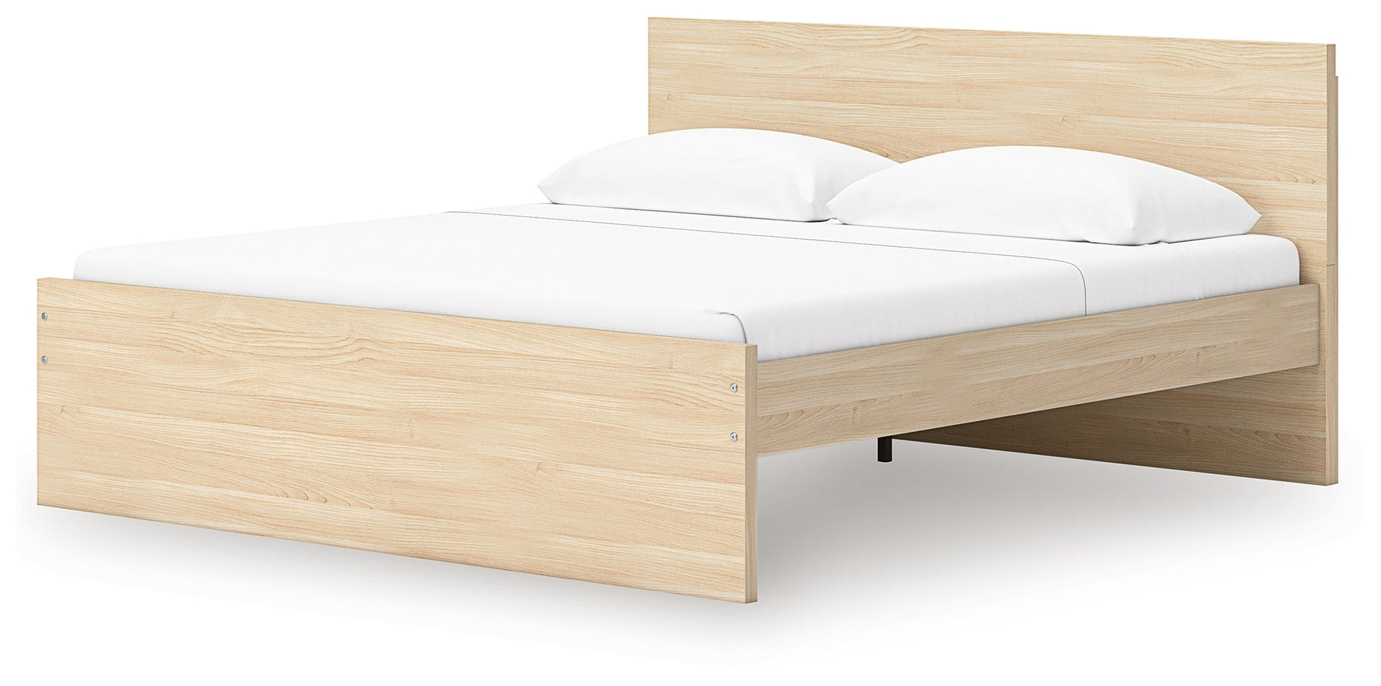 Onita Natural King Panel Platform Bed with Storage- Viva Furn
