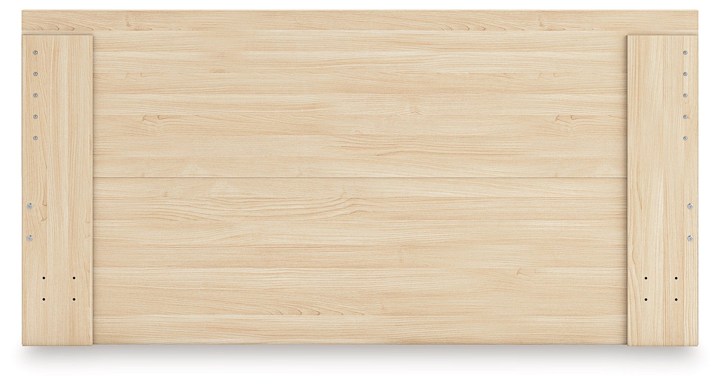 Onita Natural King Panel Platform Bed with Storage- Viva Furn