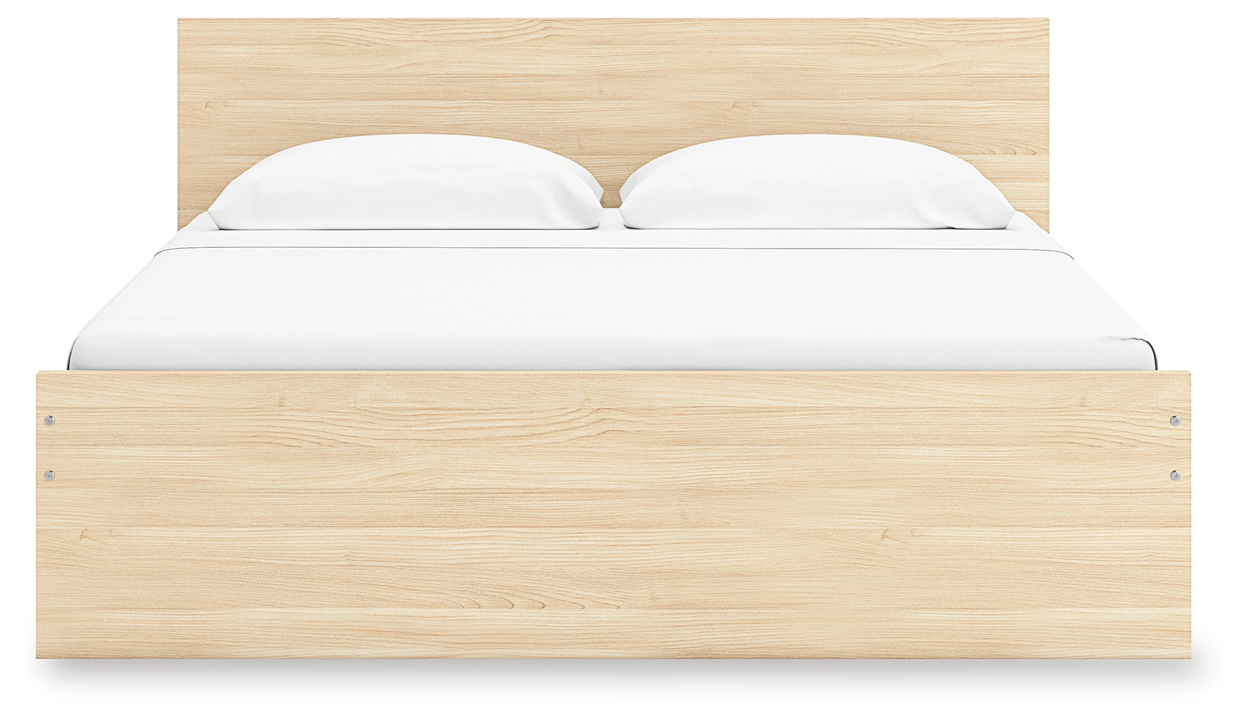 Onita Natural King Panel Platform Bed with Storage- Viva Furn