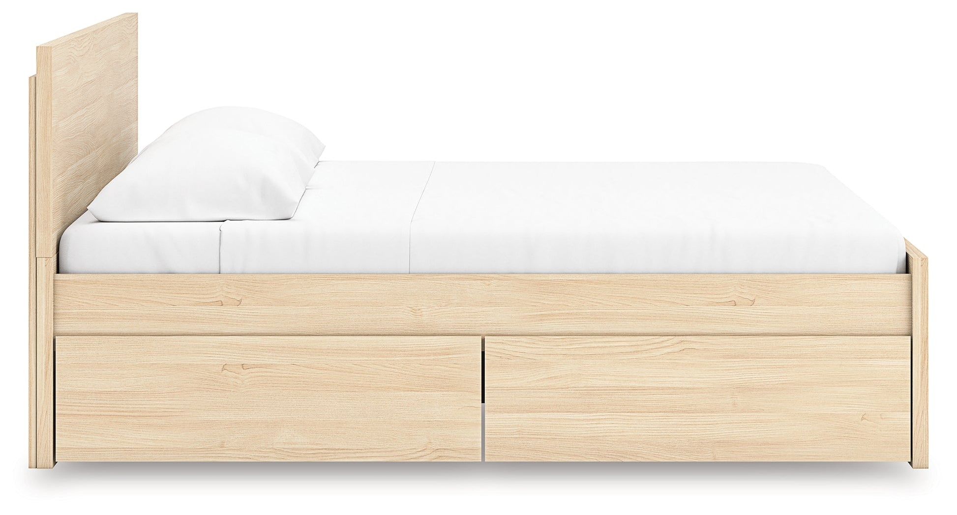 Onita Natural King Panel Platform Bed with Storage- Viva Furn