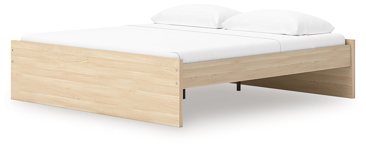 Onita Natural King Platform Bed- Viva Furn