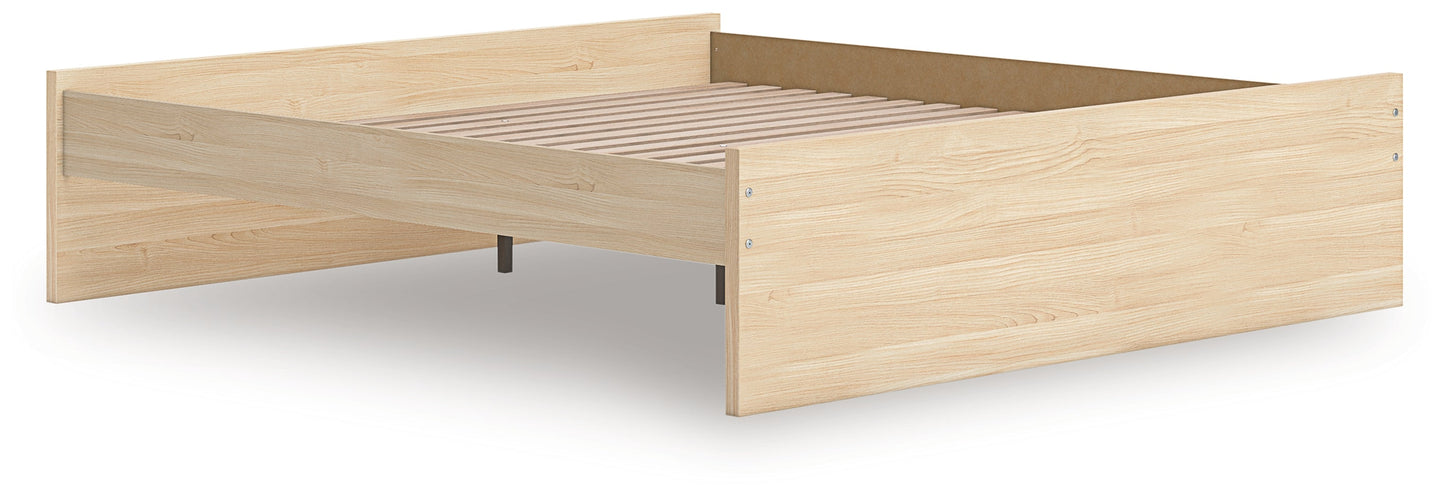Onita Natural King Platform Bed- Viva Furn