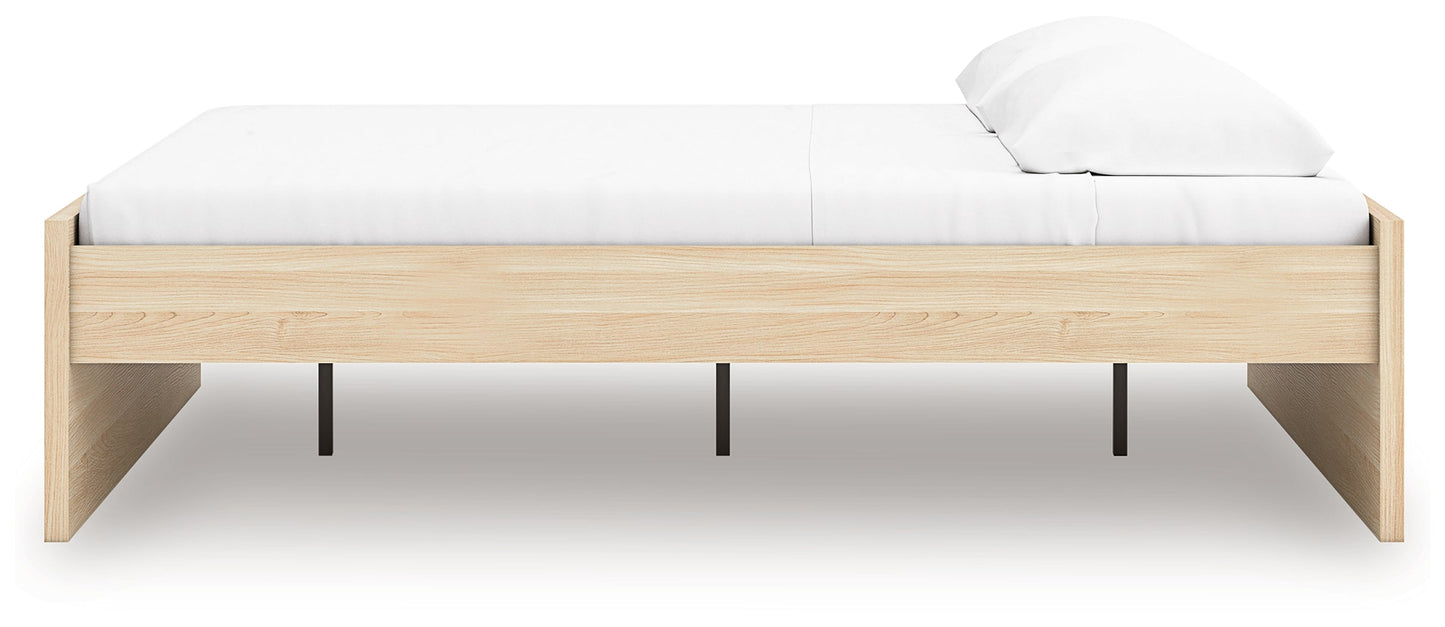 Onita Natural King Platform Bed- Viva Furn