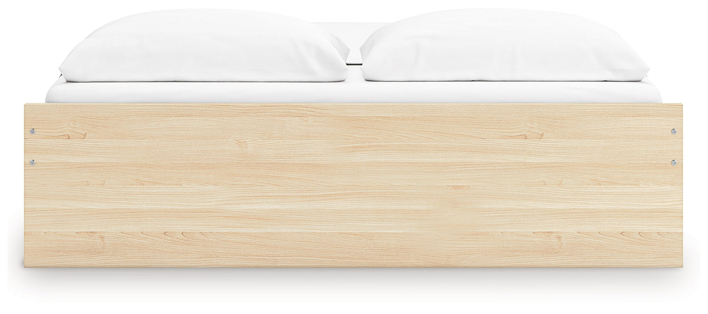 Onita Natural King Platform Bed with 2 Side Storage- Viva Furn