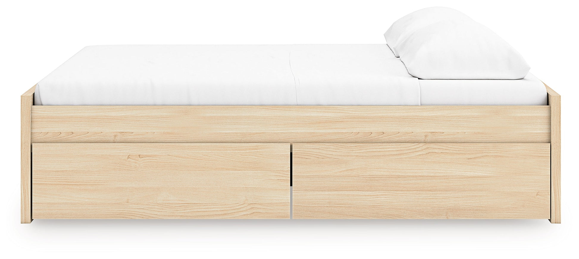 Onita Natural King Platform Bed with 2 Side Storage- Viva Furn