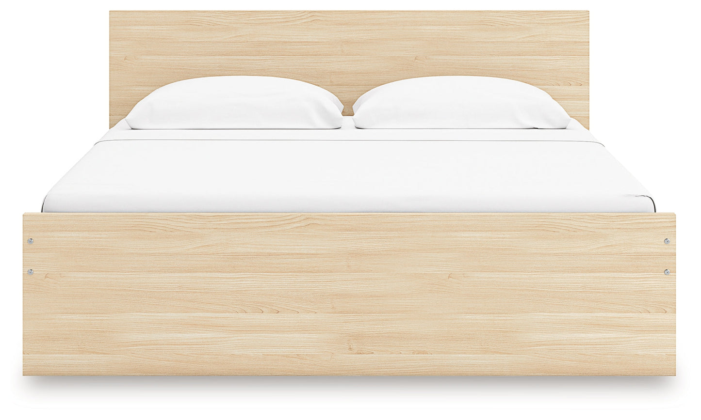 Onita Natural Queen Panel Platform Bed- Viva Furn