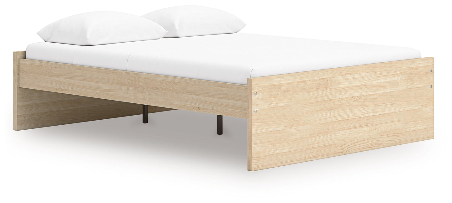 Onita Natural Queen Platform Bed- Viva Furn