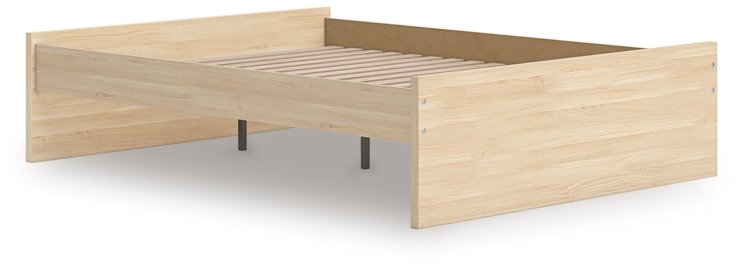 Onita Natural Queen Platform Bed- Viva Furn