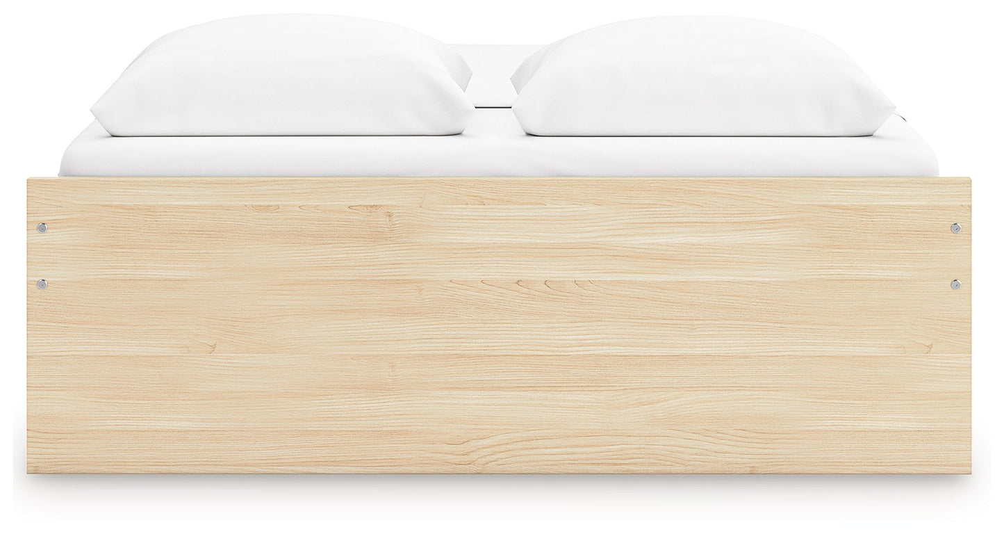 Onita Natural Queen Platform Bed- Viva Furn