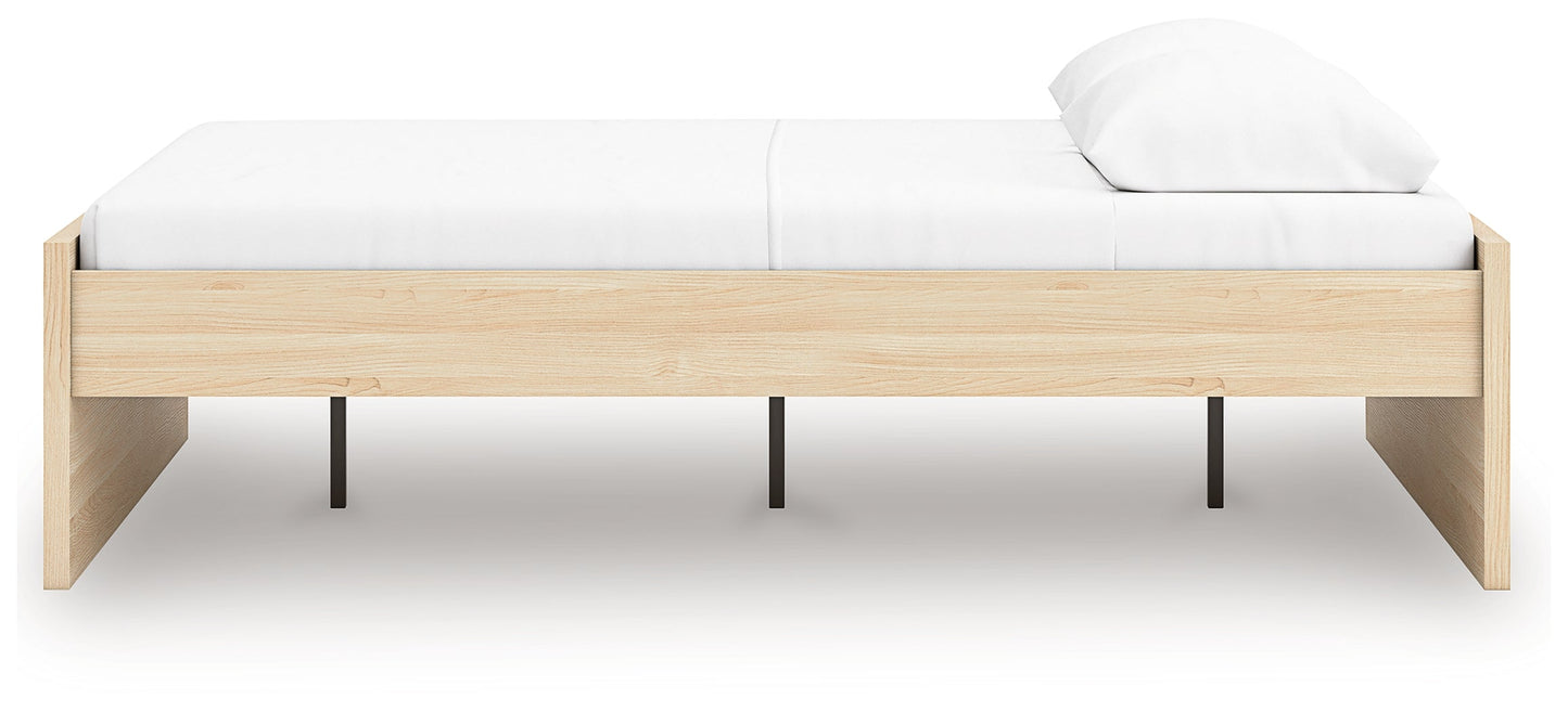 Onita Natural Queen Platform Bed- Viva Furn