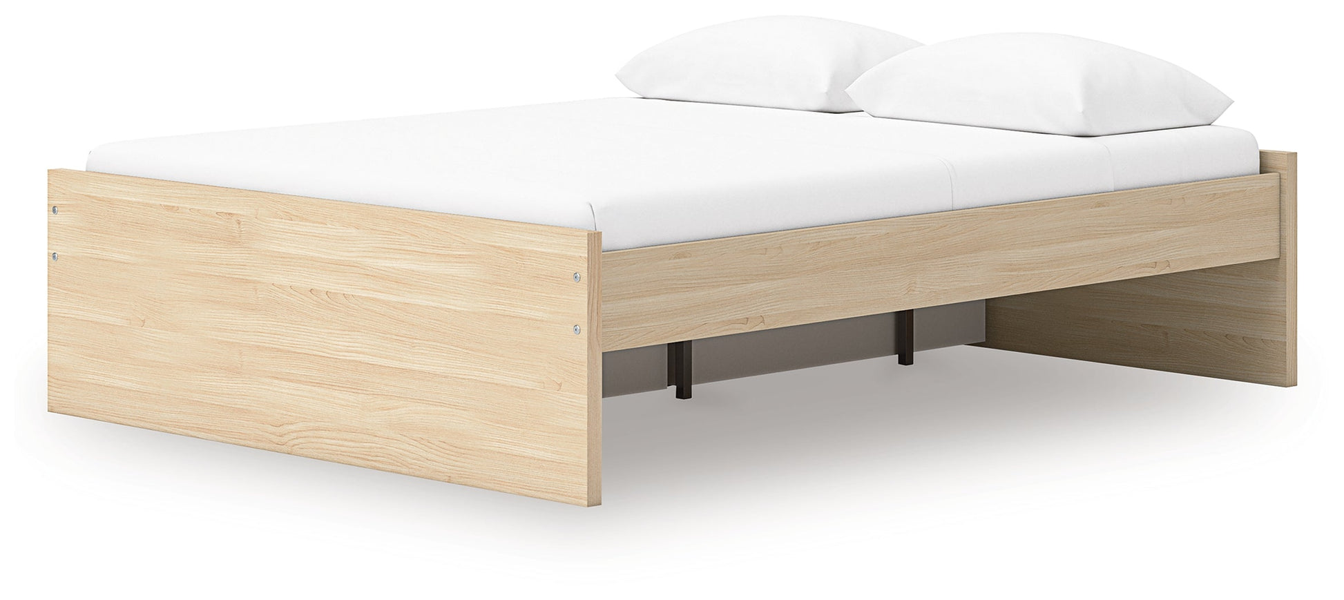 Onita Natural Queen Platform Bed with 2 Side Storage- Viva Furn