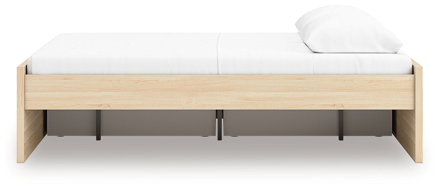 Onita Natural Queen Platform Bed with 2 Side Storage- Viva Furn