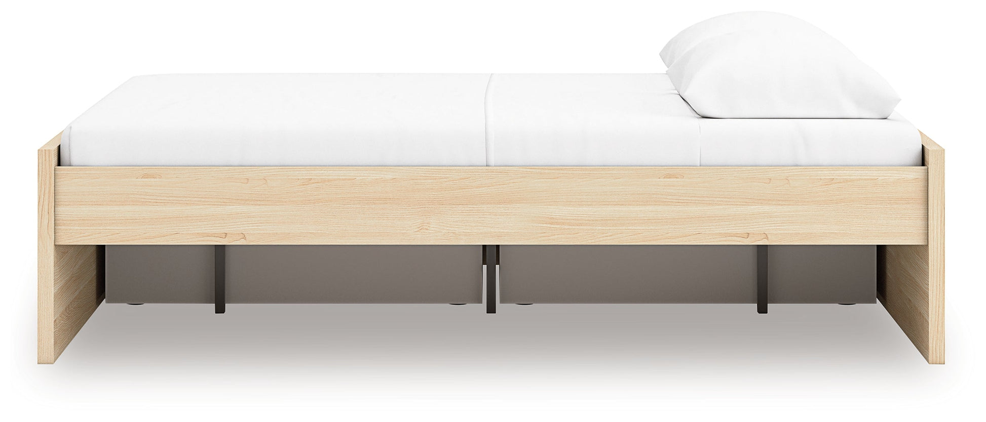 Onita Natural Queen Platform Bed with 2 Side Storage- Viva Furn