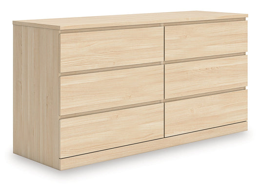 Onita Natural Six Drawer Dresser- Viva Furn